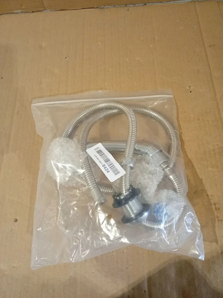 Pongnas Salon Shampoo Bed Faucet 1.2m 3.9ft Stainless Steel Hose Shower Head