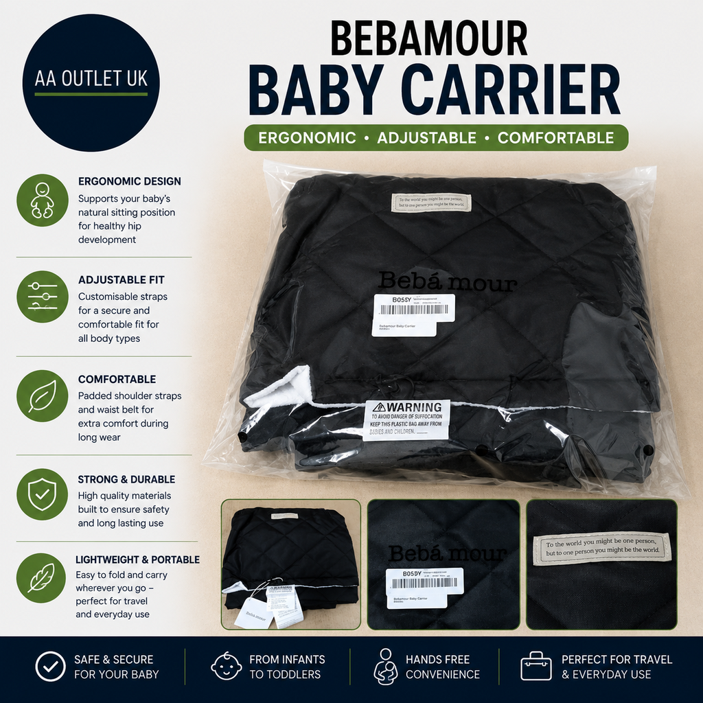 Bebamour Baby Carrier Black Ergonomic Infant Hip Seat Adjustable Baby Sling New