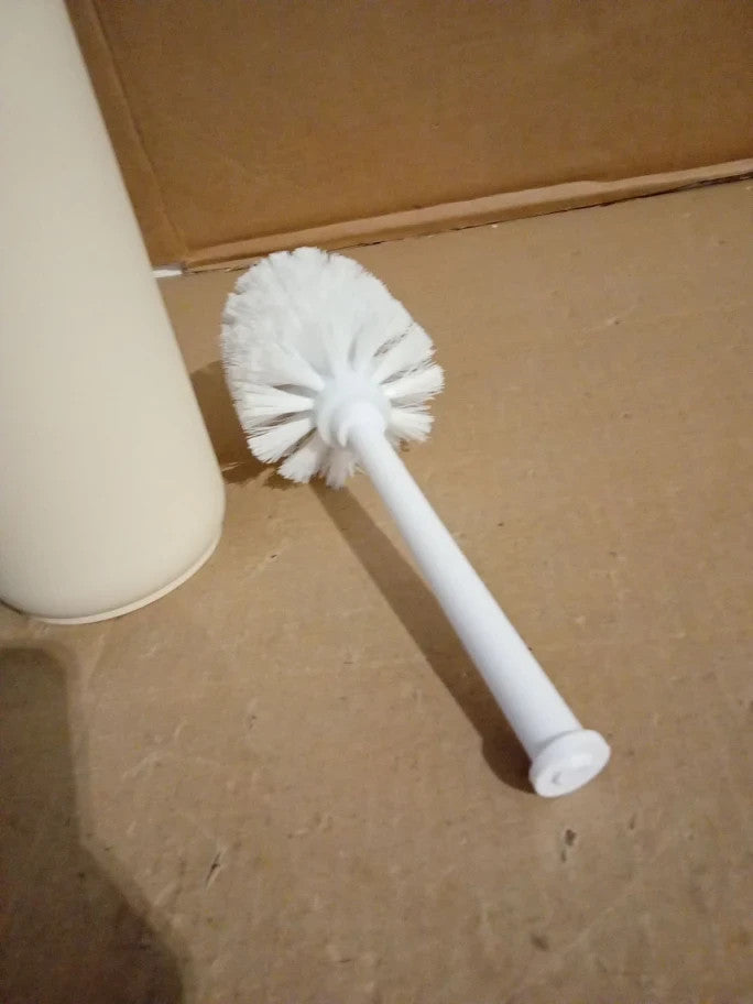 Habitat Toilet Brush 38.5x9.5x9.5cm Cream And Silver New