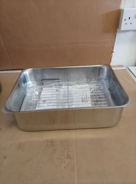 Judge Extra Large Stainless Steel Roasting Pan Rack Oven Safe 36x26x10cm New
