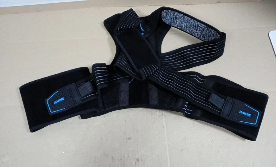 Rakiie Posture Corrector Back Brace Shoulder Support Unisex Black S Design New