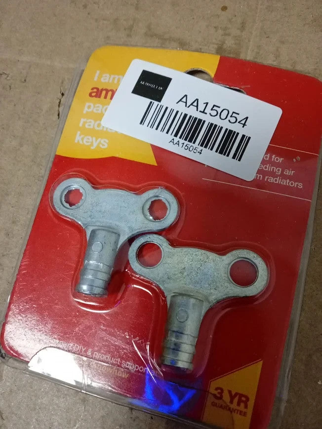 2 x AM TECH Brass Radiator Keys Bleeding AIR DIY Builders Heating Maintenance
