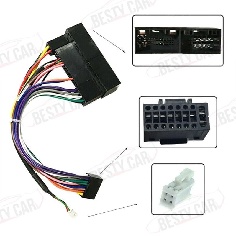 16pin Car Radio Stereo Power Wiring Retrofit Harness Cable Antena Black New