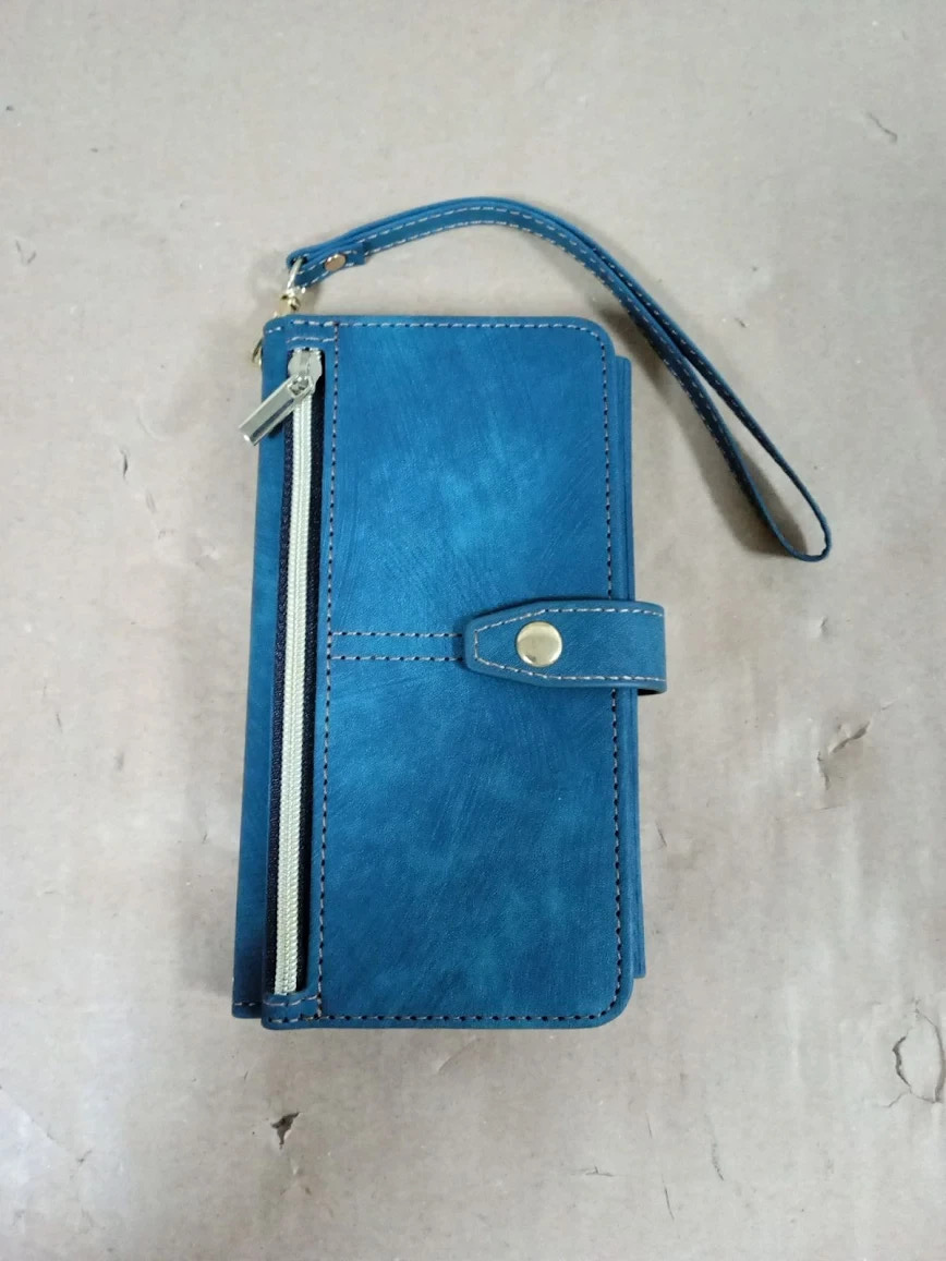 Ueebai Phone Case iPhone 15 6.1in 9 Card Slots Retro Leather Wallet Shockproof