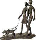 Konjouror Couple Dog Cast Iron Sculpture Romantic Love Art Decor Family New