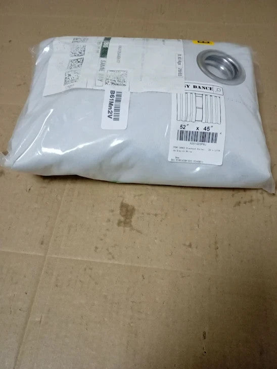Pony Dance Greyish White Short Eyelet Curtains 45in Drop Thermal Insulated New