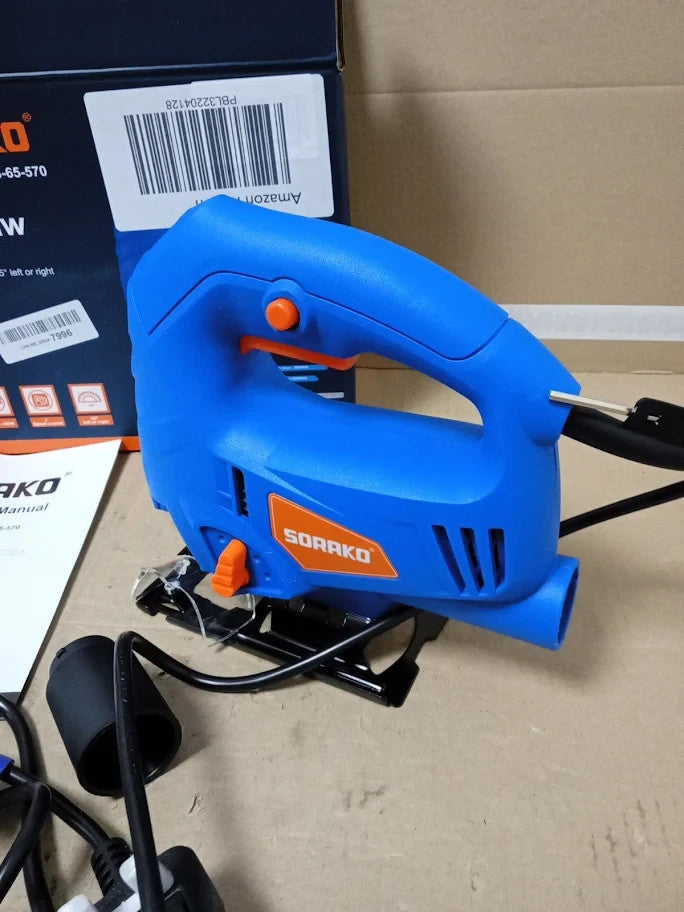 SORAKO 600W Corded Jigsaw Wood Metal 800-3000SPM 6Speeds +3 Orbital New