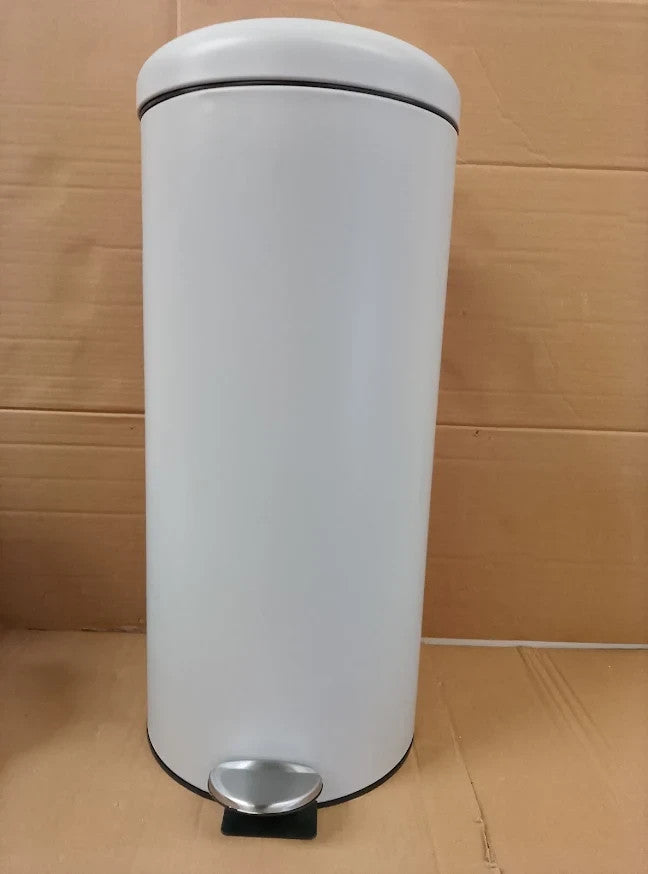 Habitat Matt Grey 30 Litre Round Pedal Bin Kitchen Waste Rubbish Quality Design