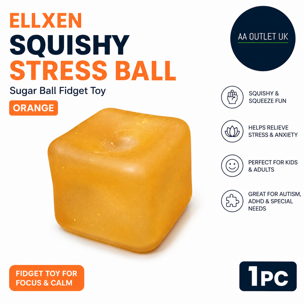 Ellxen Squishy Stress Balls Fidget Toys Sugar Fidget Grape Stressball Orange