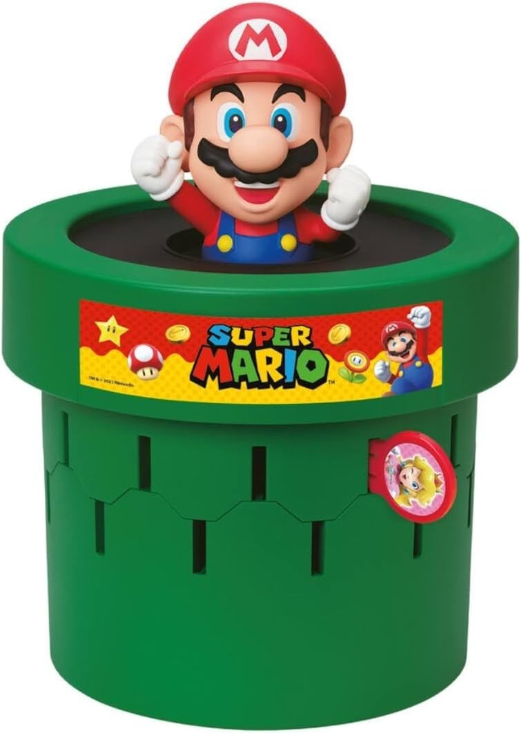 TOMY Pop Up Super Mario Board Game Family Design 2 4 Players Ages 4+ Unisex