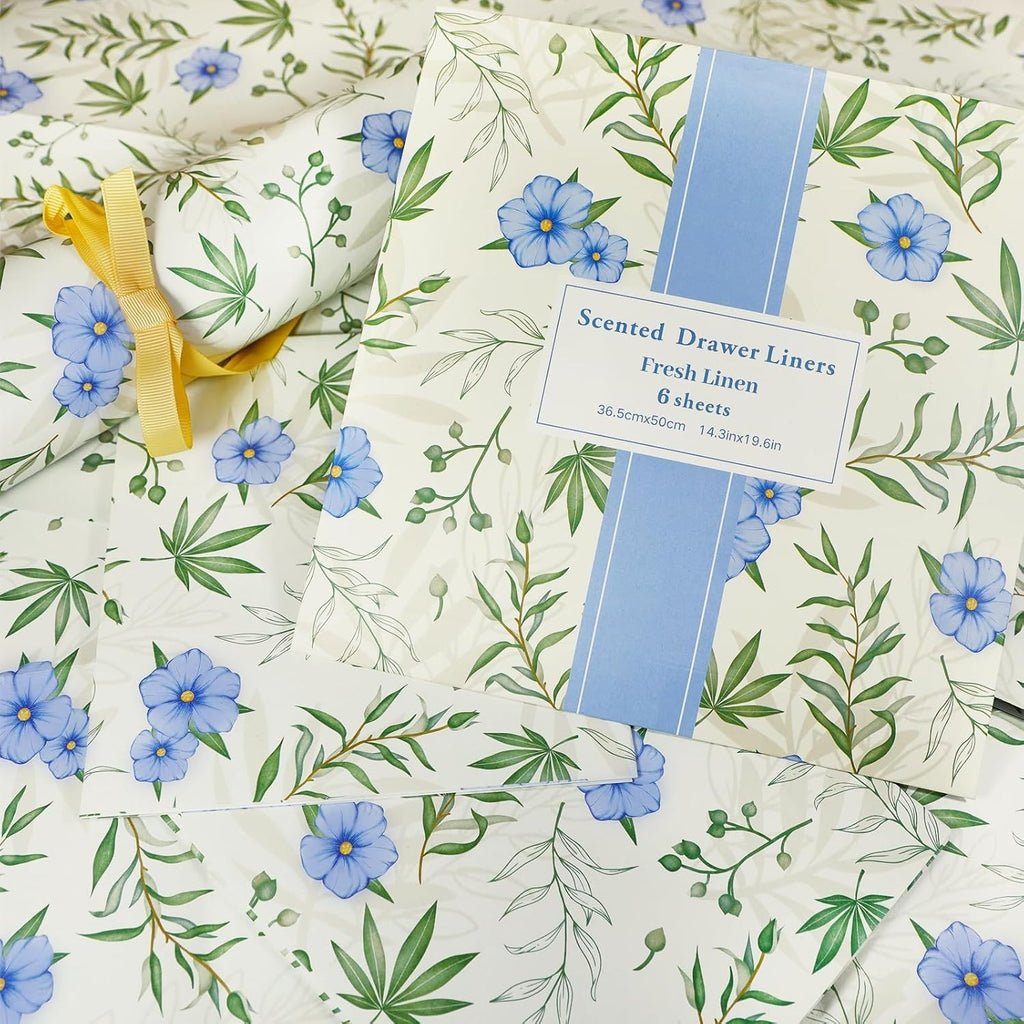 SCENTORINI Linen Scented Drawer Scent Paper Liners Wardrobe Bedroom 3 Pack New
