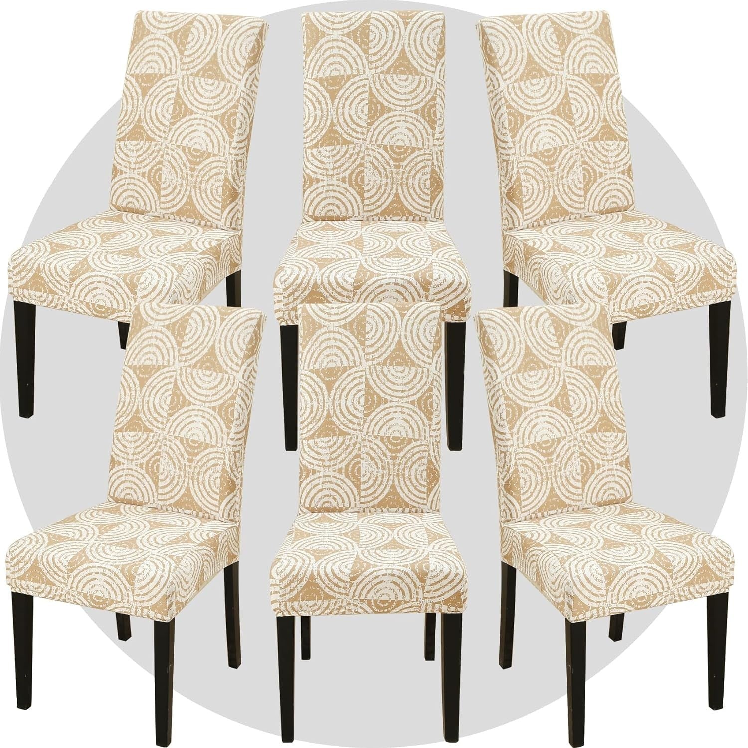 Tommo Dining Room Spandex Chair Covers Set Stretch Washable 10x10x10mm New