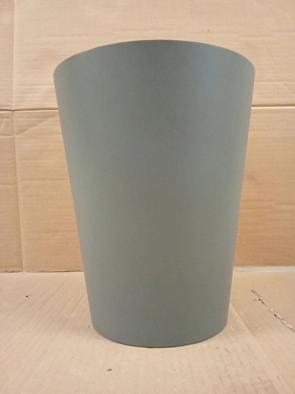 Umbra Woodrow 2 Gallon Modern Wooden Trash Can Wastebasket Dark Grey Natural