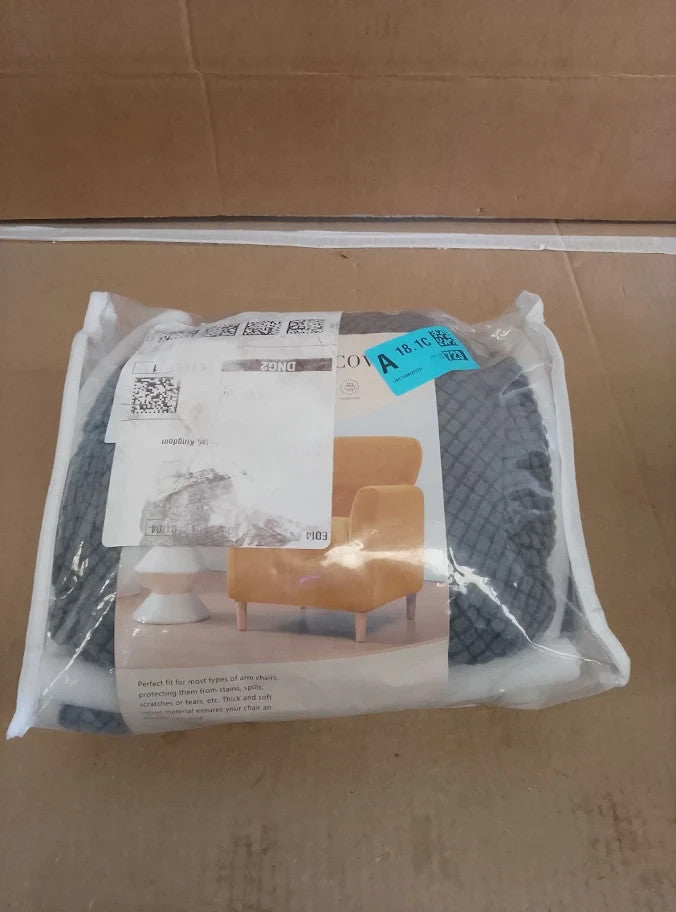 LiveGo Stretch Banquet Armchair Slipcover Knit Chair Cover 27x23x8cm Grey New