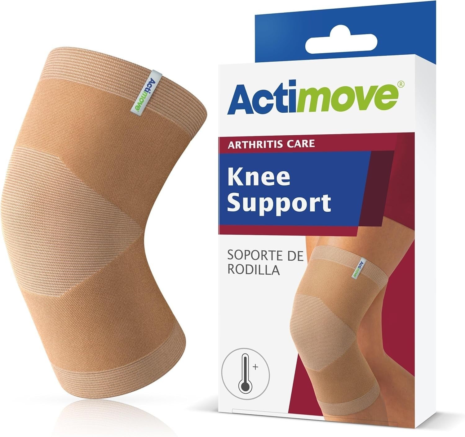 Actimove Arthritis Care Knee Support Beige XL Light Compression Warmth Brace New