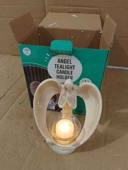 Globrite Guardian Angel Resin Candles Holders Tea Lights 14.5x10.5x15.5cm