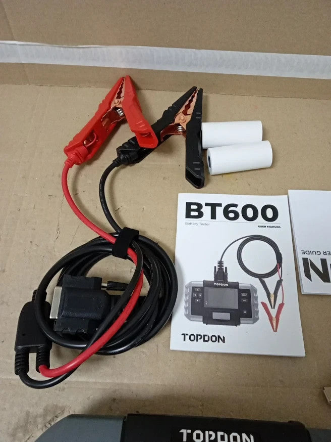 TOPDON BT600 12V 24V Battery Tester 100-2000 CCA Printer Color Screen Design