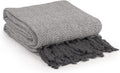Ehc Herringbone Large 100% Cotton Sofa Armchair Blanket Throw 150x200cm Grey New