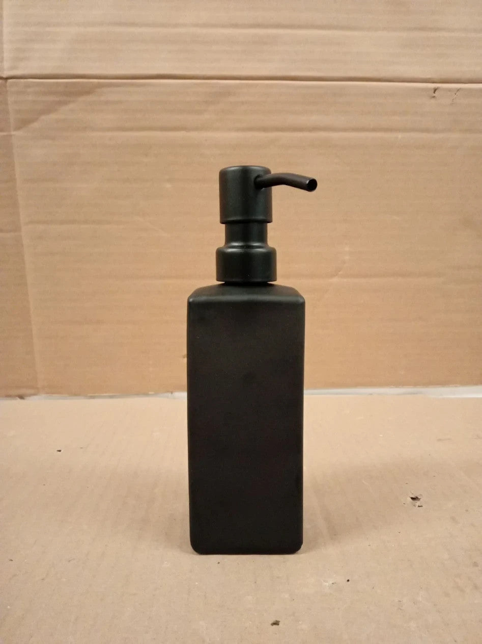 Soap Black Stainless Steel Pump Hand Soap Dispenser 350ml Waterproof Black
