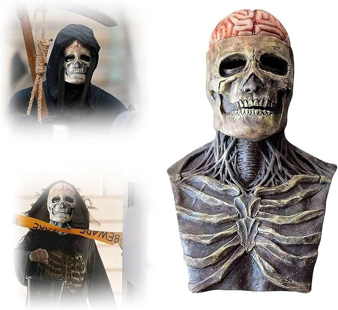 Ayizhiniu Scary Halloween Skull Masks Full Head Skeleton With Movable Jaw New