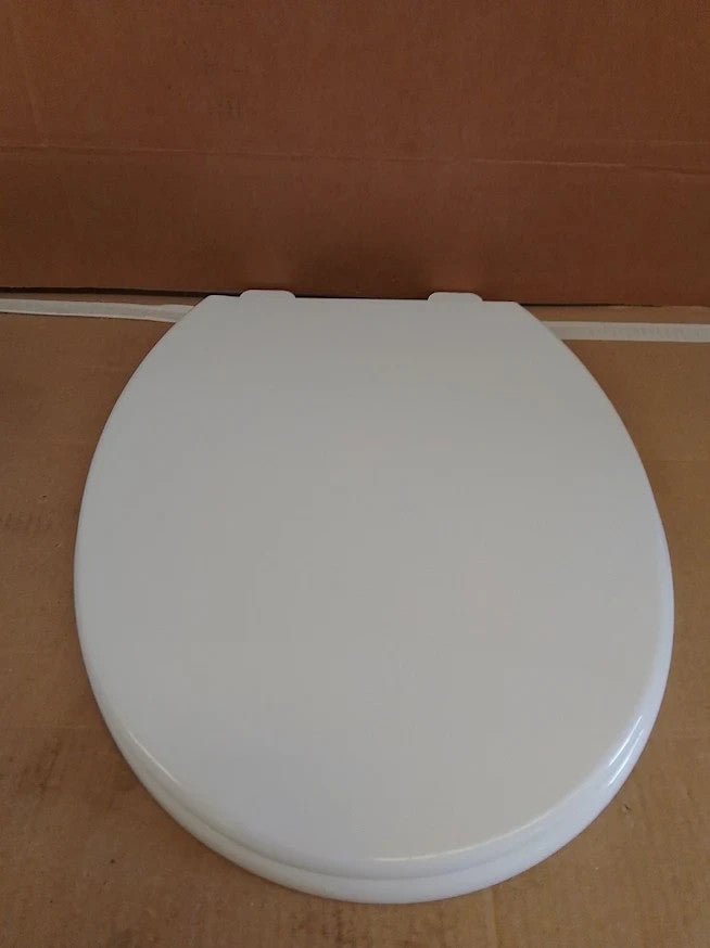 Home Essentials White Plastic Toilet Seat Bathroom WC Replacement Seat Durable