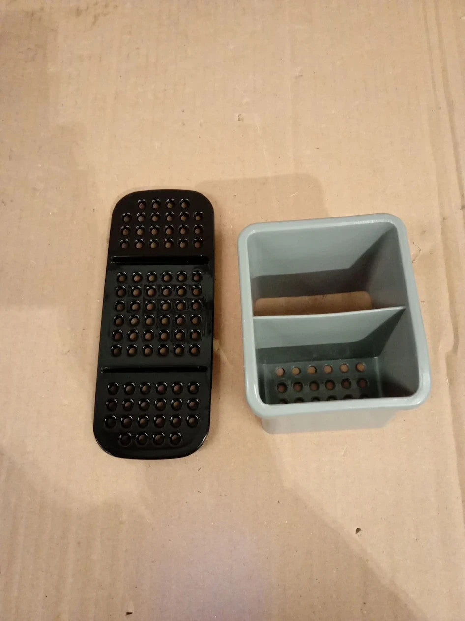 ADDIS 516436 Sink Caddy Black Grey Plastic Unfinished Organize Utensils
