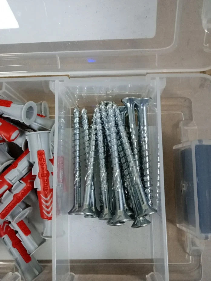 Fischer Mini FixTainer DuoPower Wall Plugs Design Fast II Screws Fixing Kit New