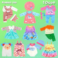 10 Sets Doll Clothes Accessories Play Set Outfits Dresses 43cm No Dolls New