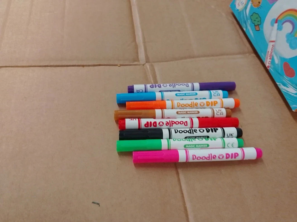 ZIMPLI Doodle N Dip Magic Markers Draw Float Pictures Temporary Tattoos Design