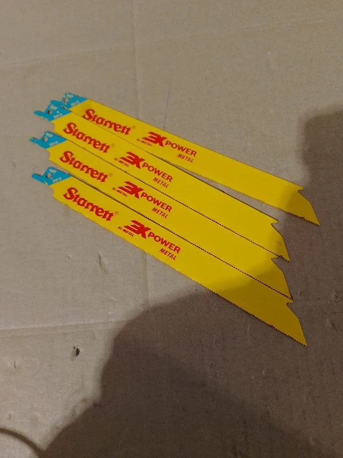 Starrett Metal Cutting Reciprocating Saw Blade 200mm 8in Pack 4 New