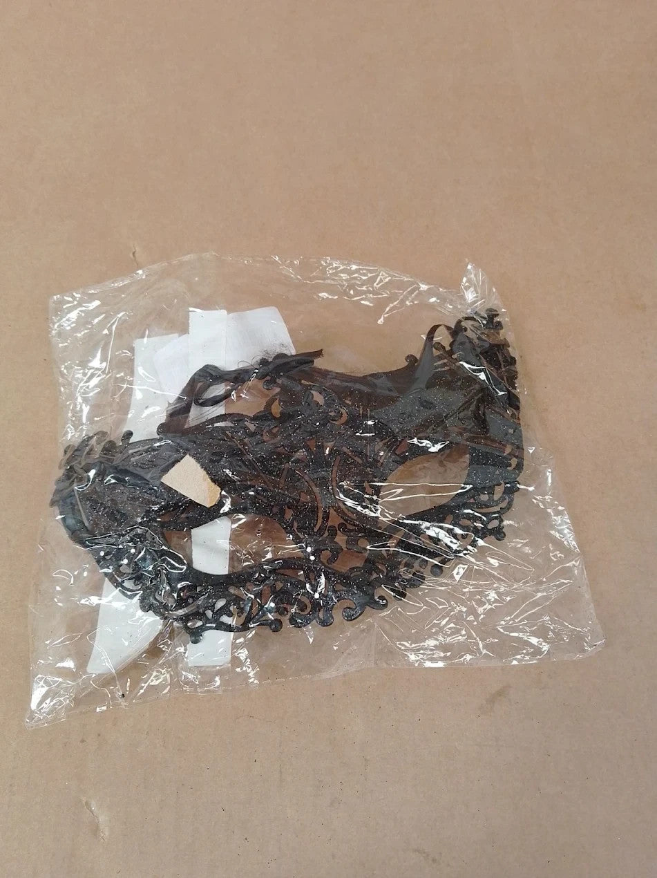 Allsorts Venetian Black Filigree Masquerade Ball Mask Party Fancy Dress Black