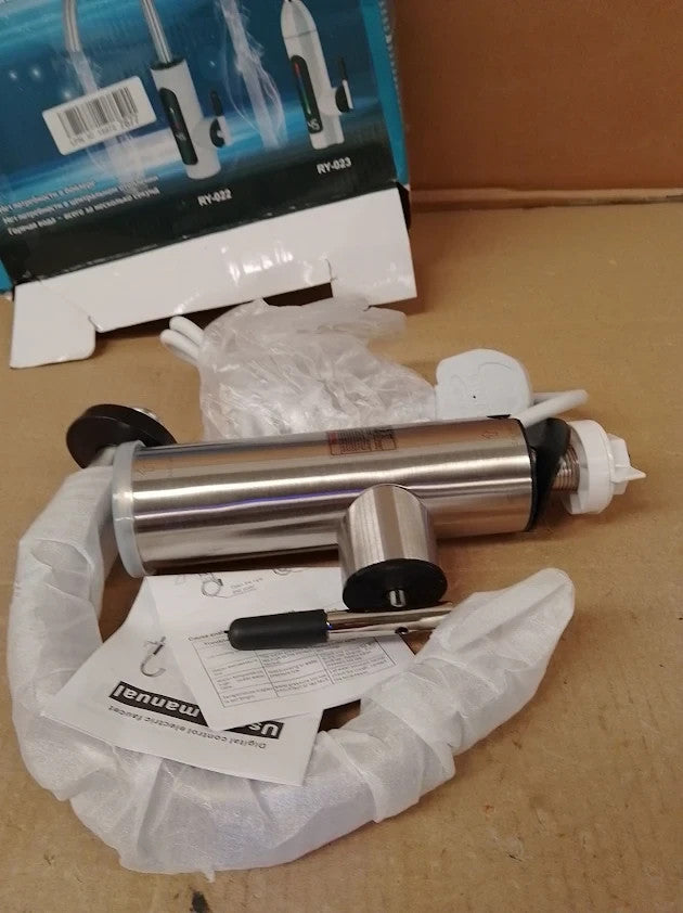 Hot Water Tap 220V 3KW Electric Kitchen Bathroom Faucet 360 Rotatable New