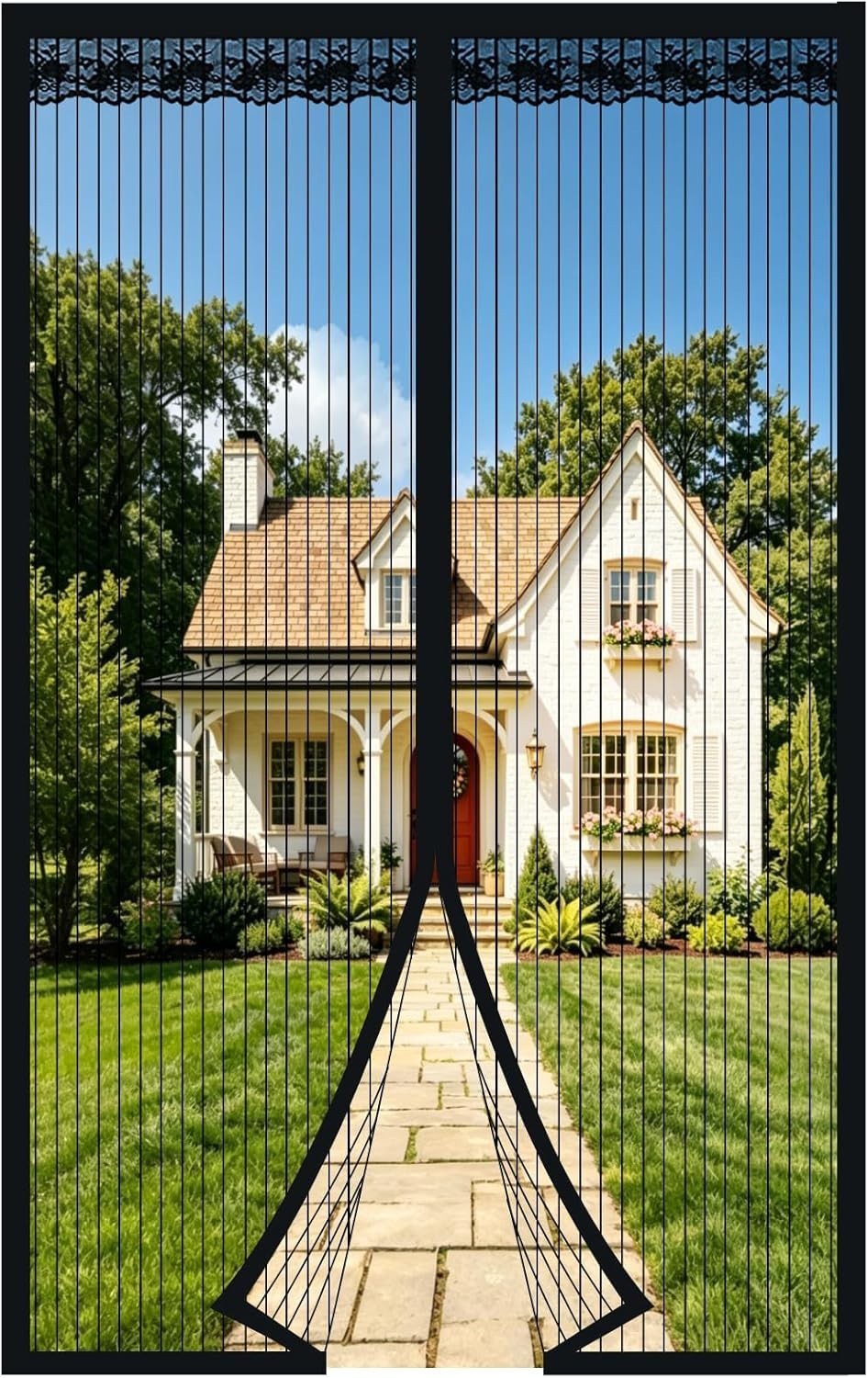 Diker Magnetic Fly Screen Net Doors 120x200cm Insect Protection No Gap New