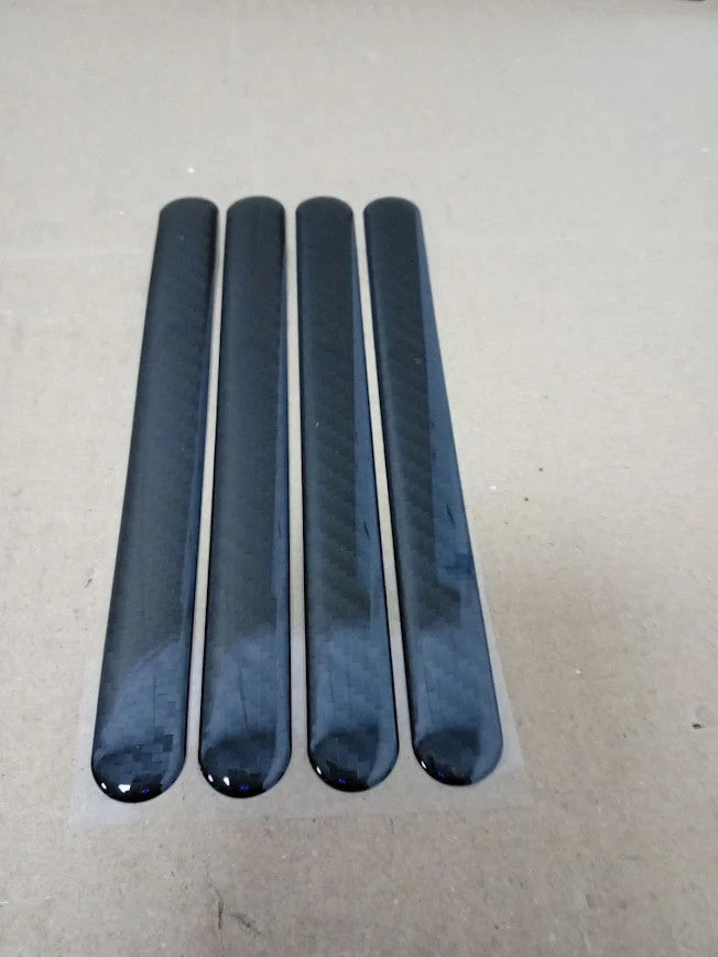 Universal Carbon Fibre Look Car Door Protector Strips Anti Collision Guards New