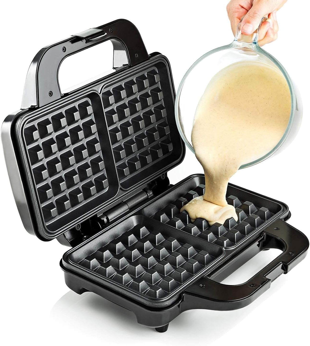 Global Gourmet Square Waffle Maker Iron Machine 1000w Electric Non Stick New
