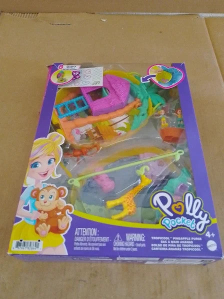 Polly Pocket Micro Tropical Pineapple Purse 2in1 Purse Playset 7x15x20cm 4+ New