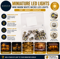 Miniature LED Lights Mini Warm White Micro Tiny Dollhouse DIY Crafts Party Decor