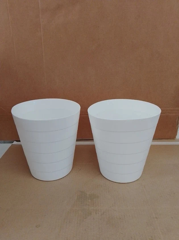 Zuvo Plastic Paper Bin 5L Shatter Proof Waste Basket Office Desk Bedroom White