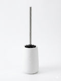 Axentia Toilet Brush Set Grey Dolomite Holder Bamboo Stainless Steel Handle New