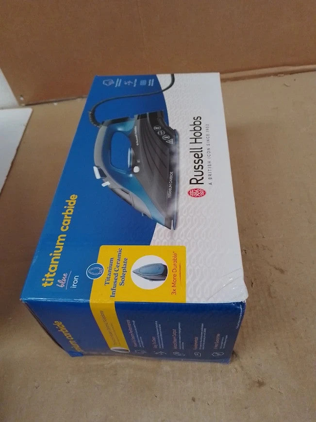 Russell Hobbs Iron 2600W 160g Steam Shot 55g min Titanium Carbide 27090