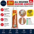 The Big Cheese All Weather Silicone Adhesive 80g Fixing Glue Bird Spikes Sealant