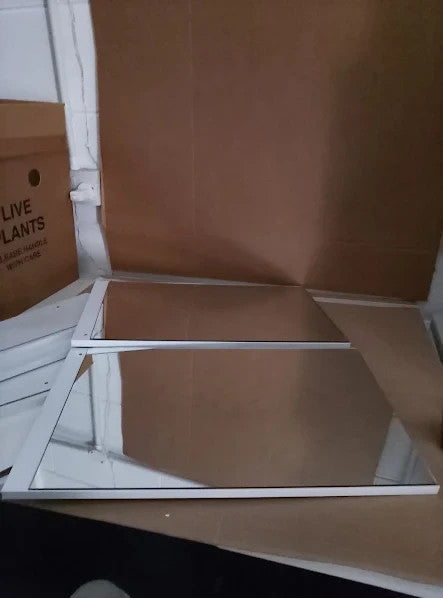 Argos Home Prime 2 Door 1 Adjustable  Shelf Mirrored Cabinet White 50x60x14cm
