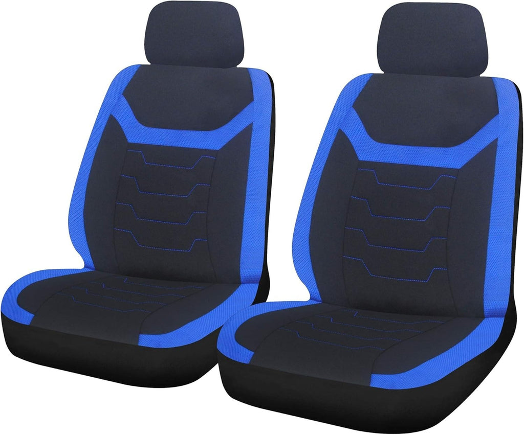 Sakura SS5400 Finsbury Car Van Front Seat Covers Black Blue Pair Durable