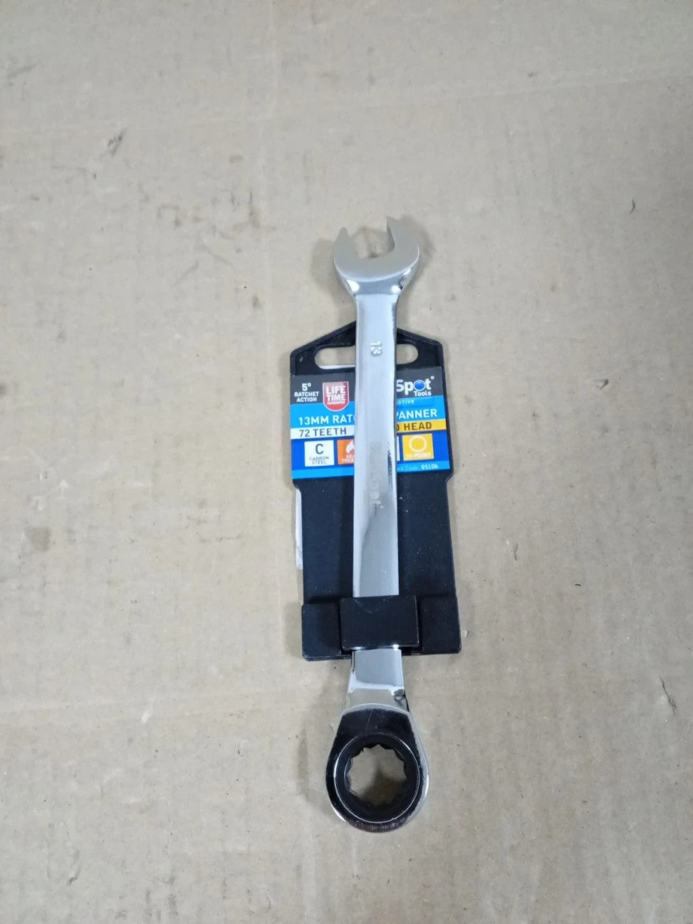 Blue Spot Tools 13mm Ratchet Spanner Fixed Head 1 Piece Chrome Vanadium Stee New