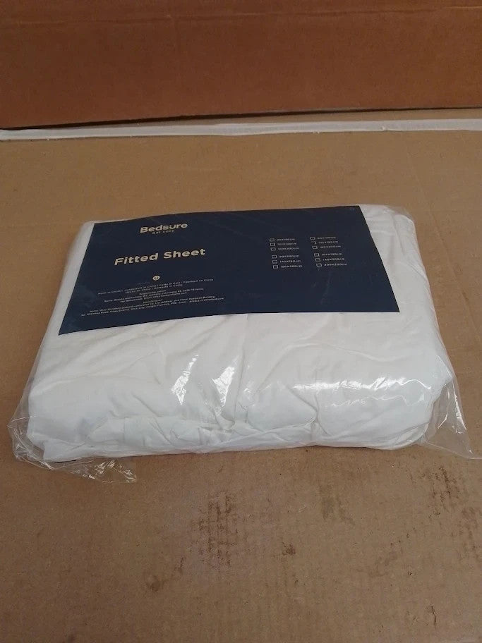 Bedsure Double Fitted Sheet Deep Extra Deep Pocket 16inch Breathable White New