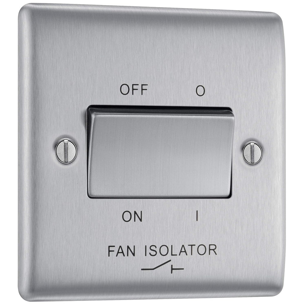 BG Electrical 3 Pole Fan Isolator Switch 10 Amps 250 Volts 8.6x2.3x8.6cm New