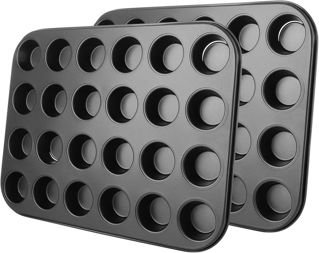 ASelected 2Pack Mini Baking Tray 24Cup Muffin Baking Pan Non Stick Cupcake New