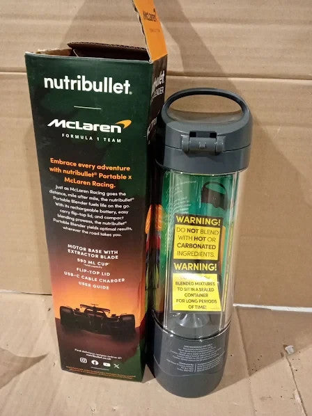 Nutribullet Portable Blender Mclaren Formula 1 Team Grey 9.5x8.5x30cm New