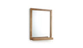 Habitat Mango Wood Bathroom Mirror With Shelf Wall Mounted 52x40X9.75cm New