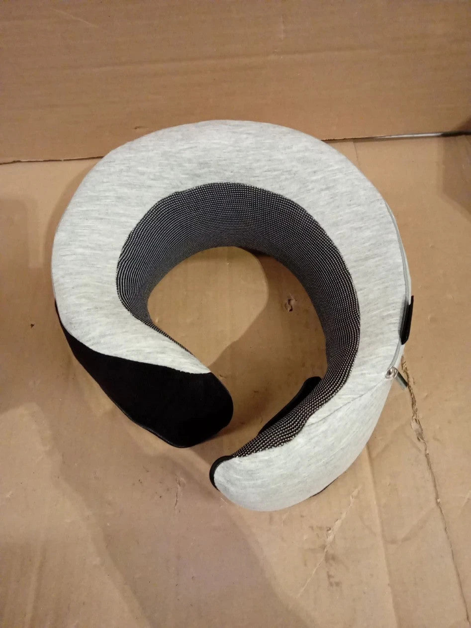 Proglobe Neck Pillow Travel Memory Foam Long Haul Flights Orthopaedic Grey